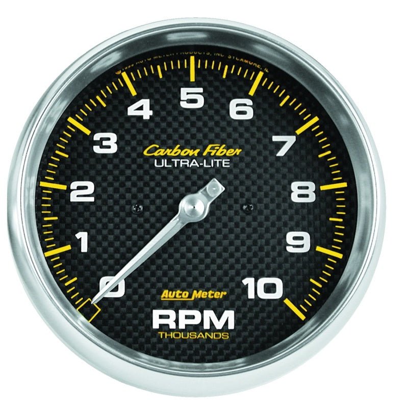 Autometer Carbon Fiber Series 5 - inch 10000 RPM Tachometer Universal | 4898 - JDMuscleTachometersatm4898