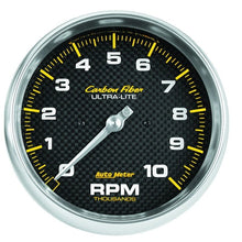 Autometer Carbon Fiber Series 5 - inch 10000 RPM Tachometer Universal | 4898 - JDMuscleTachometersatm4898