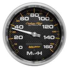 Autometer Carbon Fiber Series 5 - inch 160 MPH Electric Programmable Speedometer Universal | 4889 - JDMuscleMulti Gaugesatm4889