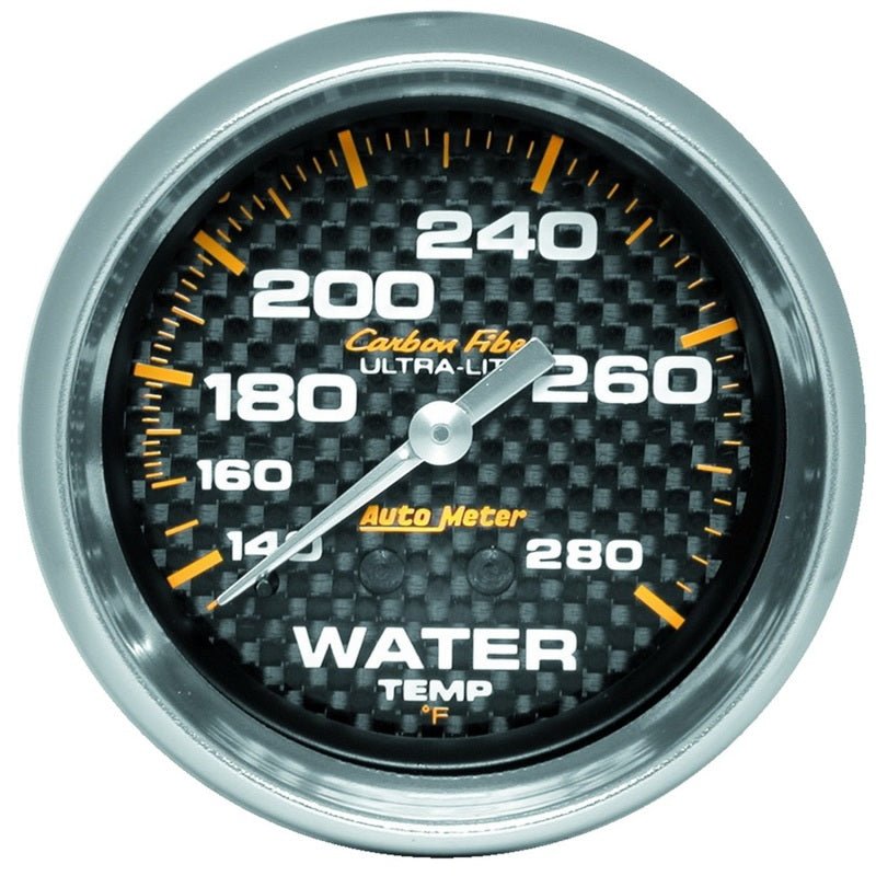 Autometer Carbon Fiber Water Temperature Gauge Mechanical 2 - 5/8in Universal | 4831 - JDMuscleTemperature Gaugesatm4831