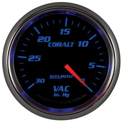Autometer Cobalt 2 - 5 / 8in. / 0 - 30 IN HG / Mechanical Vacuum Gauge Universal | 7984 - JDMuscleBoost Gaugesatm7984
