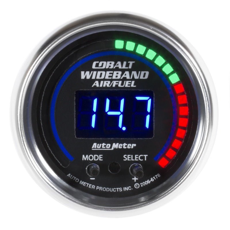 Autometer Cobalt 52mm Air/Fuel Ratio Pro Plus Digital w/ Peak & Warning Gauge Universal | 6197 - JDMuscleAir Fuel Ratio Gaugesatm6197