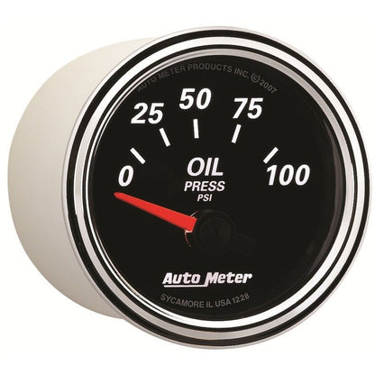 Autometer Designer Black II 52mm 100 PSI Oil Pressure Gauge Universal | 1228 - JDMusclePressure Gaugesatm1228