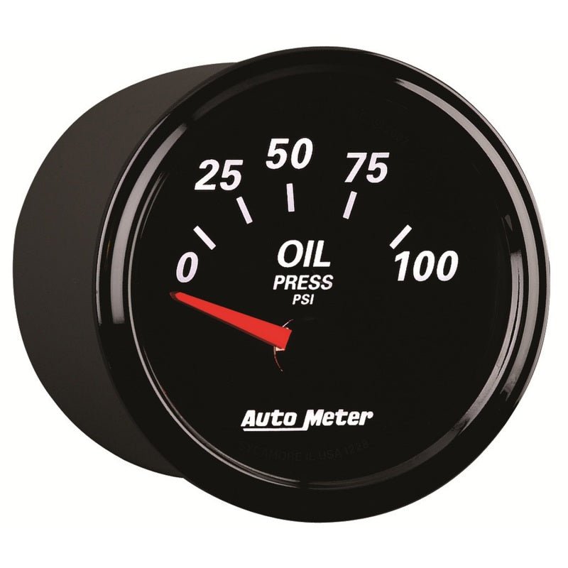 Autometer Designer Black II 52mm 100 PSI Oil Pressure Gauge Universal | 1228 - JDMusclePressure Gaugesatm1228