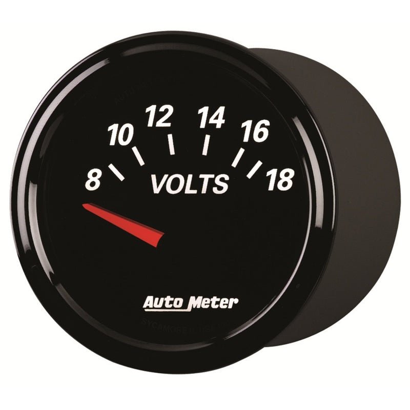 Autometer Designer Black II 52mm 18V Voltmeter Gauge Universal | 1293 - JDMuscleVolt Gaugesatm1293