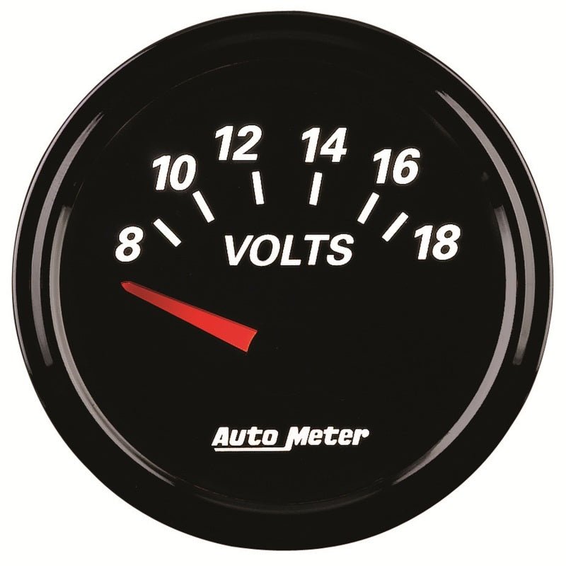 Autometer Designer Black II 52mm 18V Voltmeter Gauge Universal | 1293 - JDMuscleVolt Gaugesatm1293
