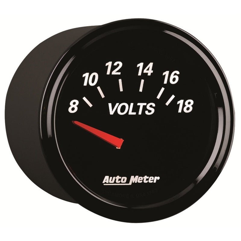 Autometer Designer Black II 52mm 18V Voltmeter Gauge Universal | 1293 - JDMuscleVolt Gaugesatm1293