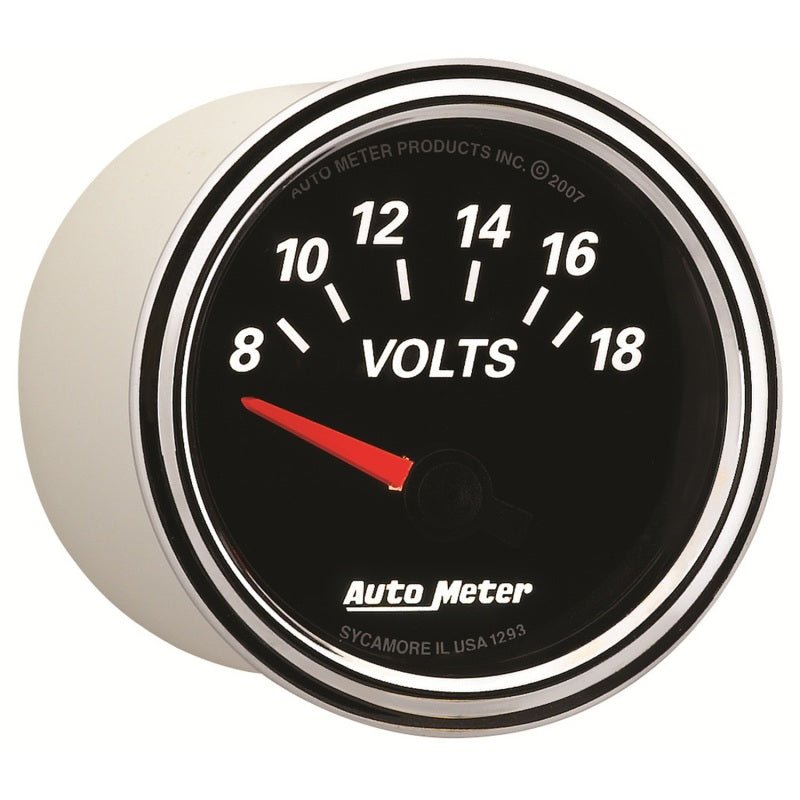 Autometer Designer Black II 52mm 18V Voltmeter Gauge Universal | 1293 - JDMuscleVolt Gaugesatm1293