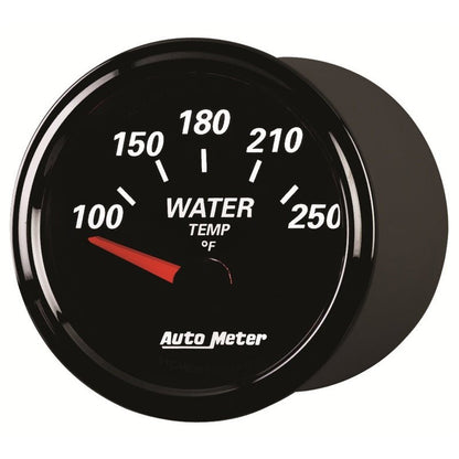 Autometer Designer Black II 52mm 250 Deg F Water Temperature Gauge Universal | 1238 - JDMuscleTemperature Gaugesatm1238