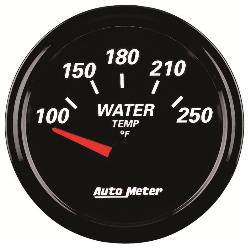 Autometer Designer Black II 52mm 250 Deg F Water Temperature Gauge Universal | 1238 - JDMuscleTemperature Gaugesatm1238