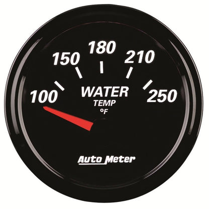 Autometer Designer Black II 52mm 250 Deg F Water Temperature Gauge Universal | 1238 - JDMuscleTemperature Gaugesatm1238