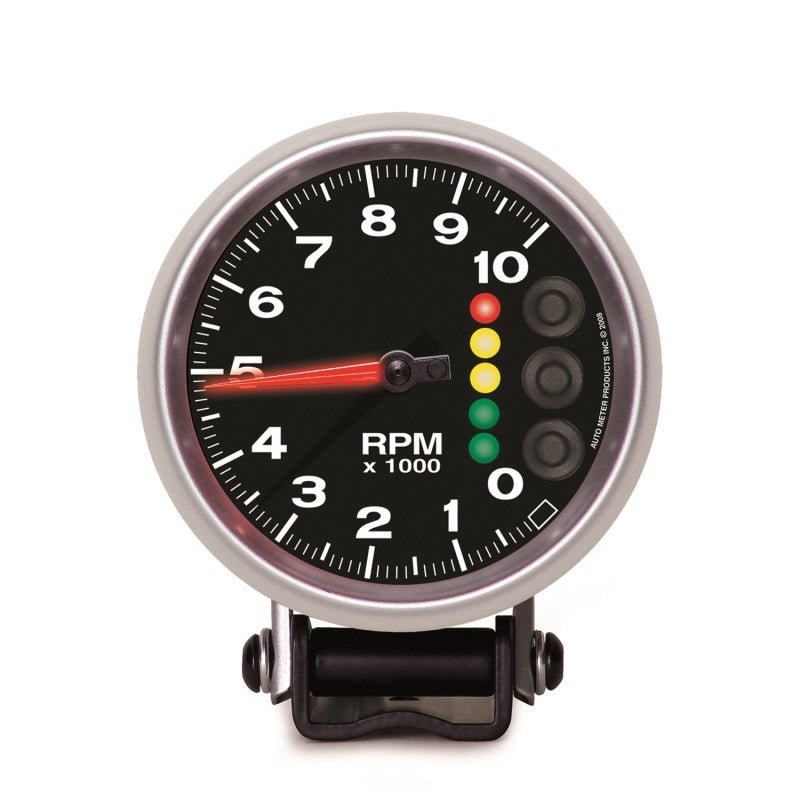 Autometer Elite 3 3/4inch 10K RPM Tachometer w/ Pit Road Speed Lights and Peak Memory Universal | 6606 - 05705 - JDMuscleTachometersatm6606-05705