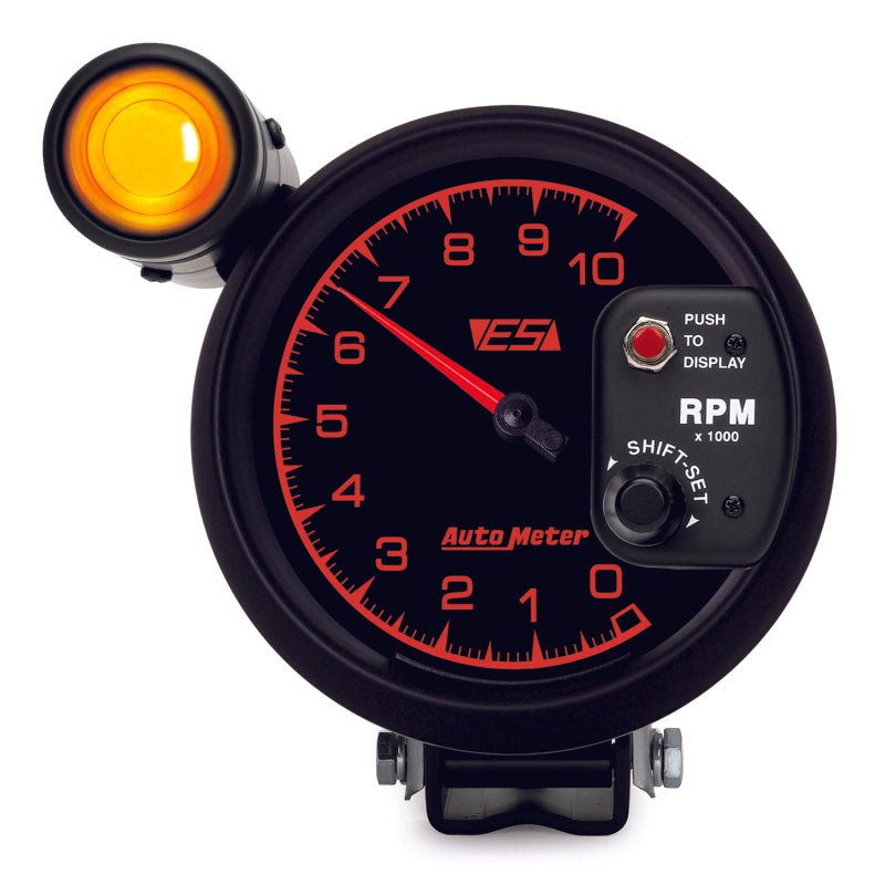 Autometer ES 5in Pedestal Tachometer 10000 RPM w/ Ext Shift - Lite Universal | 5999 - JDMuscleTachometersatm5999