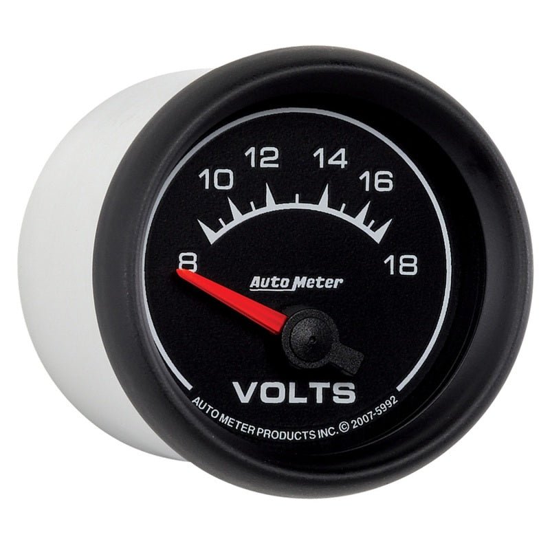 Autometer Euro - Style 2 - 1/16in 8 - 18V Short Sweep Electronic Voltmeter Gauge Universal | 5992 - JDMuscleVolt Gaugesatm5992