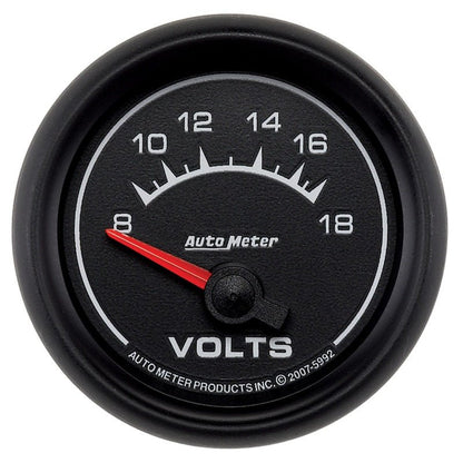 Autometer Euro - Style 2 - 1/16in 8 - 18V Short Sweep Electronic Voltmeter Gauge Universal | 5992 - JDMuscleVolt Gaugesatm5992