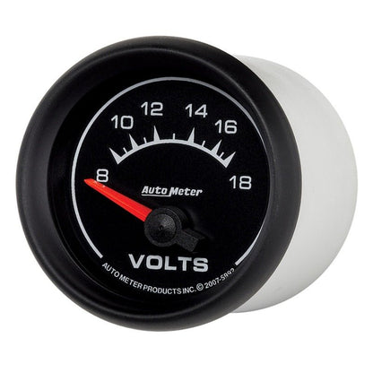 Autometer Euro - Style 2 - 1/16in 8 - 18V Short Sweep Electronic Voltmeter Gauge Universal | 5992 - JDMuscleVolt Gaugesatm5992