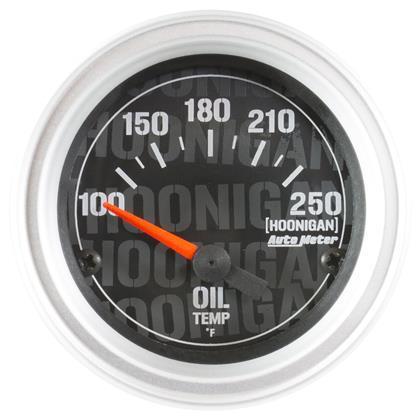 Autometer Hoonigan 52mm 100-250 Deg F Full Electronic Oil Temp Gauge - Universal-4347-09000-4347-09000-Temperature Gauges-AutoMeter-JDMuscle