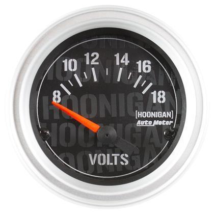 Autometer Hoonigan 52mm 18 Volt Full Electronic Voltage Gauge - Universal-4391-09000-4391-09000-Volt Gauges-AutoMeter-JDMuscle