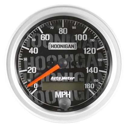Autometer Hoonigan 87mm 160 MPH Full Electronic Program w/ LCD ODO Speedometer Gauge - Universal-4488-09000-4488-09000-Tachometers-AutoMeter-JDMuscle