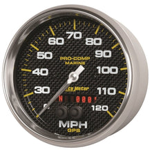 Autometer Marine Carbon Fiber 5in 120mph GPS Speedometer Universal | 200646 - 40 - JDMuscleMulti Gaugesatm200646-40