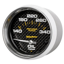 Autometer Marine Carbon Fiber Electric Oil Temperature Gauge 2 - 5/8in 140 - 300 Deg F Universal | 200765 - 40 - JDMuscleTemperature Gaugesatm200765-40
