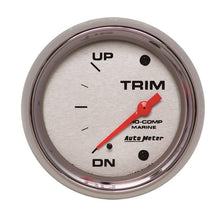 Autometer Marine Chrome Gauge 2 - 5/8in Electric Trim Level Gauge 0OHM Down 90OHM Up Universal | 200767 - 35 - JDMuscleMulti Gaugesatm200767-35