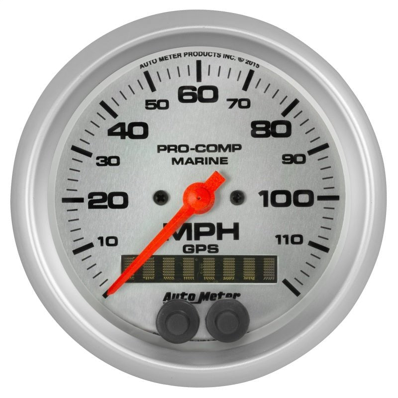Autometer Marine Silver Ultra - Lite 3 - 3/8in 120MPH GPS Speedometer Gauge Universal | 200637 - 33 - JDMuscleMulti Gaugesatm200637-33