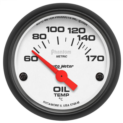 Autometer Phantom 2 - 1/16in 60 - 170 Deg F Electronic Oil Temperature Gauge Universal | 5748 - M - JDMuscleTemperature Gaugesatm5748-M