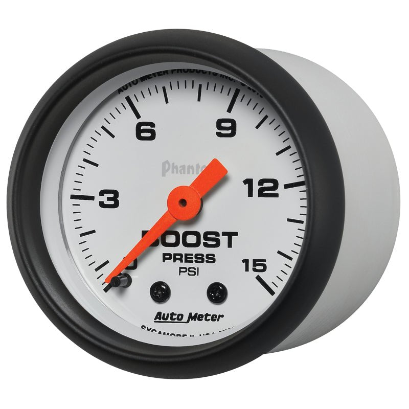 Autometer Phantom 52mm 0 - 15PSI Mechanical Boost Pressure Gauge Universal | 5702 - JDMuscleBoost Gaugesatm5702
