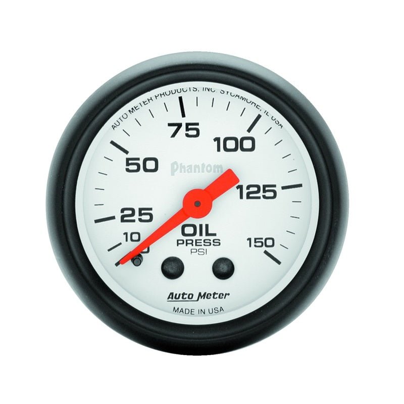 Autometer Phantom 52mm 150 PSI Mechanical Oil Pressure Gauge Universal | 5723 - JDMusclePressure Gaugesatm5723