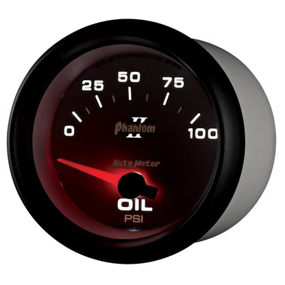 Autometer Phantom II 2 5/8in 0 - 100 PSI Short Sweep Electronic Oil Pressure Gauge Universal | 7827 - JDMusclePressure Gaugesatm7827