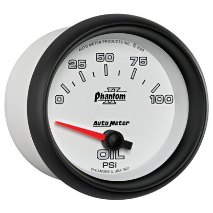 Autometer Phantom II 2 5/8in 0 - 100 PSI Short Sweep Electronic Oil Pressure Gauge Universal | 7827 - JDMusclePressure Gaugesatm7827