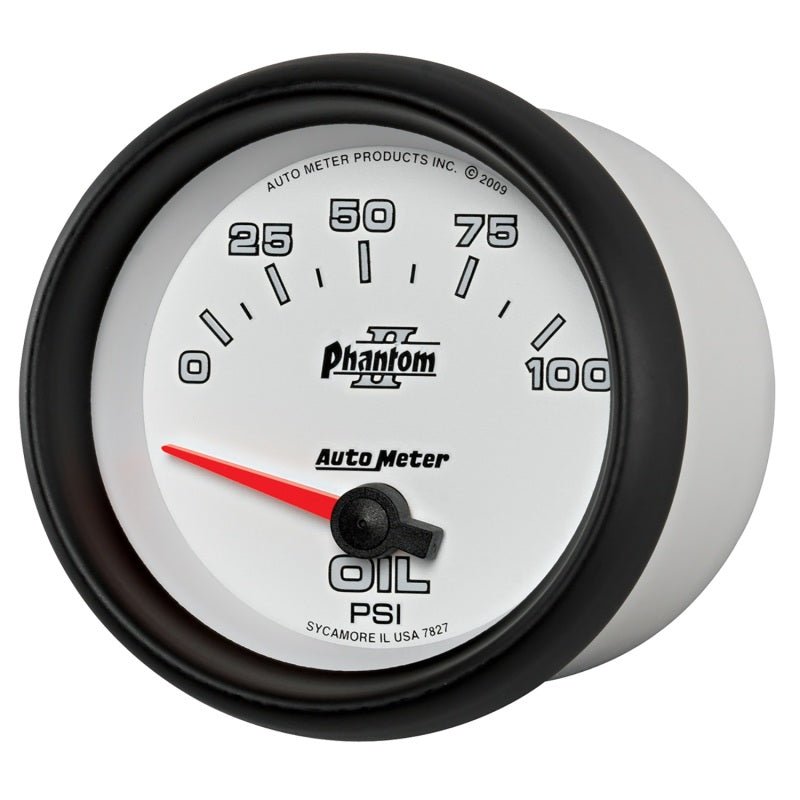 Autometer Phantom II 2 5/8in 0 - 100 PSI Short Sweep Electronic Oil Pressure Gauge Universal | 7827 - JDMusclePressure Gaugesatm7827
