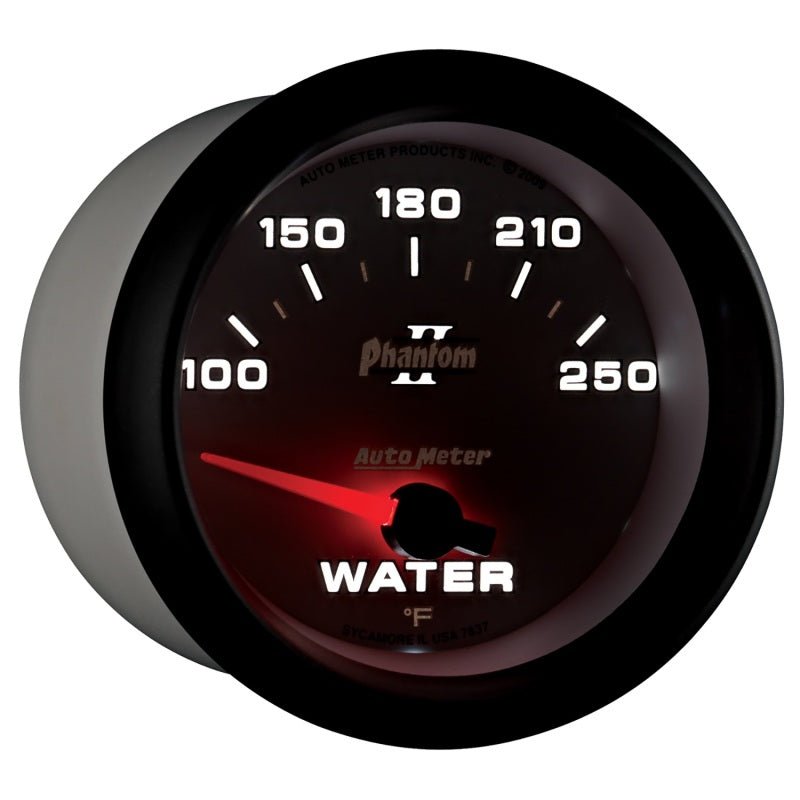 Autometer Phantom II 2 - 5/8in 100 - 250 Degrees F Electrical Water Temperature Gauge Universal | 7837 - JDMuscleTemperature Gaugesatm7837