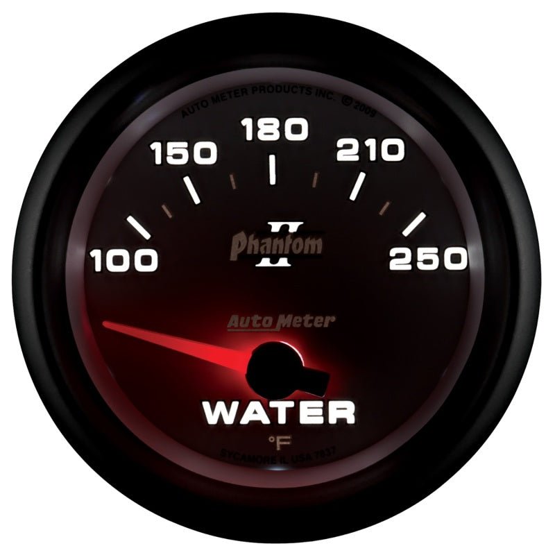 Autometer Phantom II 2 - 5/8in 100 - 250 Degrees F Electrical Water Temperature Gauge Universal | 7837 - JDMuscleTemperature Gaugesatm7837