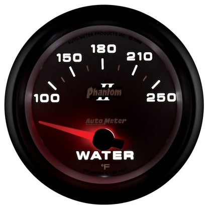 Autometer Phantom II 2 - 5/8in 100 - 250 Degrees F Electrical Water Temperature Gauge Universal | 7837 - JDMuscleTemperature Gaugesatm7837