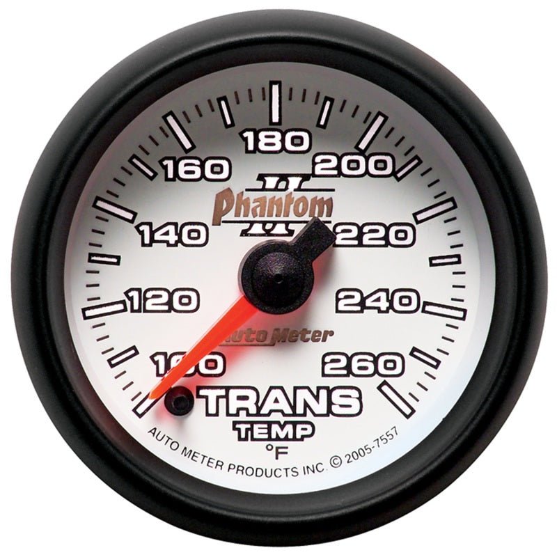 Autometer Phantom II 52mm Full Sweep Electronic 100 - 260 Deg F Transmission Temperature Gauge Universal | 7557 - JDMuscleTemperature Gaugesatm7557
