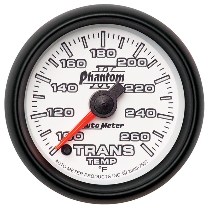Autometer Phantom II 52mm Full Sweep Electronic 100 - 260 Deg F Transmission Temperature Gauge Universal | 7557 - JDMuscleTemperature Gaugesatm7557