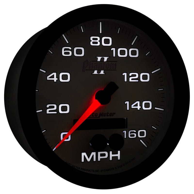 Autometer Phantom II 5in 0 - 140MPH In - Dash Electronic GPS Programmable Speedometer Universal | 7581 - JDMuscleMulti Gaugesatm7581