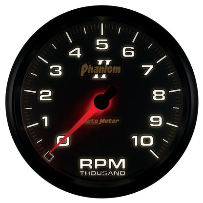 Autometer Phantom II 5in Electrical 10K RPM In - Dash Tachometer Universal | 7598 - JDMuscleTachometersatm7598