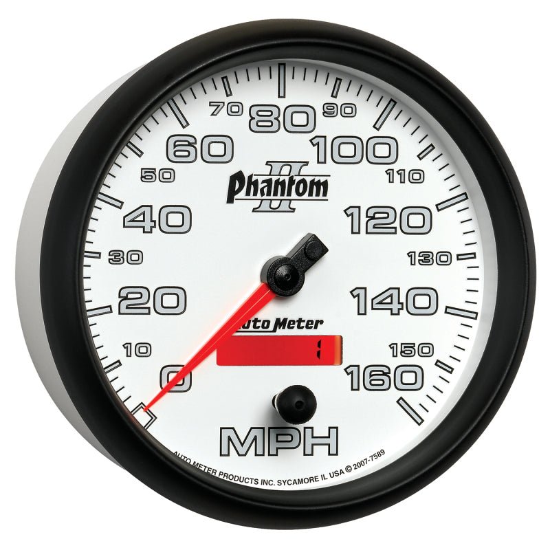 Autometer Phantom II 5in Electrical Programmable Speedometer 150MPH Universal | 7589 - JDMuscleMulti Gaugesatm7589