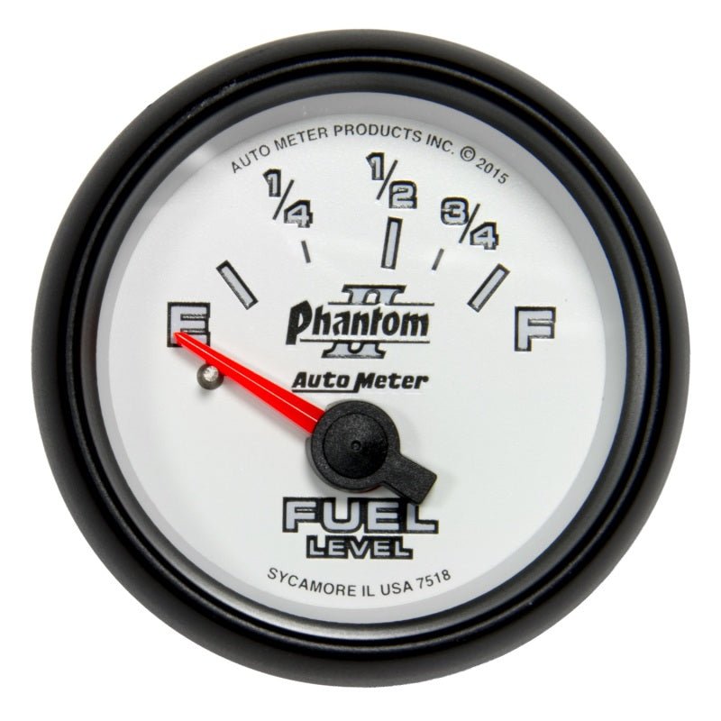 Autometer Phantom II Gauge Fuel Level 2 1/16in 16e To 158f Electric Universal | 7518 - JDMuscleMulti Gaugesatm7518