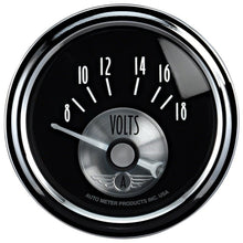 Autometer Prestige Series Black 2 - 1/16in 8 - 18V Short Sweep Electronic Voltmeter Gauge Universal | 2093 - JDMuscleVolt Gaugesatm2093
