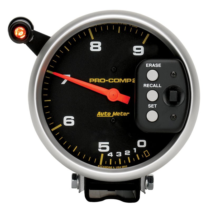 Autometer Pro - Comp 5 inch 9000 RPM Dual Range w/ Shift - Lite & Memory Tachometer Universal | 6852 - JDMuscleTachometersatm6852