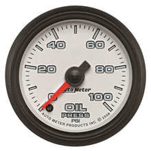 Autometer Pro - Cycle Gauge Oil Pressure 2 1/16in 100psi Digital Stepper Motor White Universal | 19552 - JDMusclePressure Gaugesatm19552