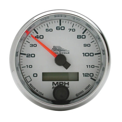Autometer Pro - Cycle Gauge Speedometer 2 5/8in 120 Mph Electric White Universal | 19341 - JDMuscleMulti Gaugesatm19341