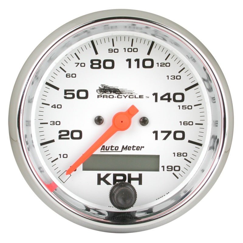 Autometer Pro - Cycle Gauge Speedometer 3 3/4in 120 Mph Electric White Universal | 19351 - JDMuscleMulti Gaugesatm19351