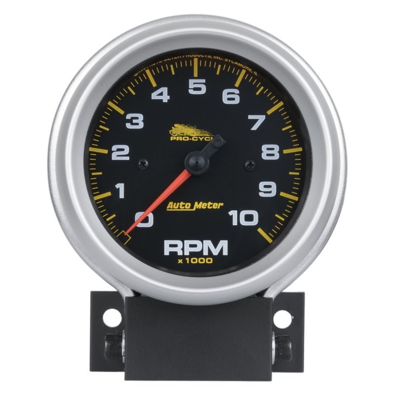Autometer Pro - Cycle Gauge Tachometer 3 3/4in 10K Rpm 2 & 4 Cylinder Black Universal | 19202 - JDMuscleTachometersatm19202