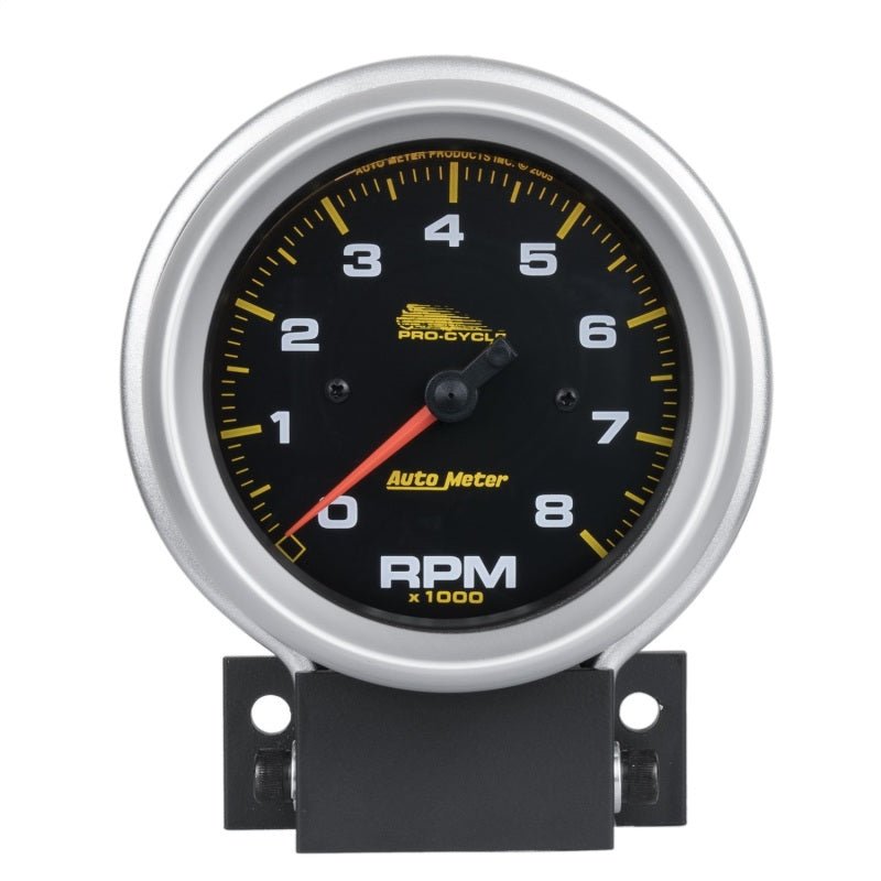 Autometer Pro - Cycle Gauge Tachometer 3 3/4in 8K Rpm 2 & 4 Cylinder Black Universal | 19201 - JDMuscleTachometersatm19201