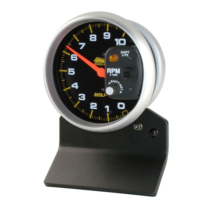 Autometer Pro - Cycle Gauge Tachometer 5in 10K Rpm W/ Shift - Lite 2 & 4 Cylinder Black Universal | 19208 - JDMuscleTachometersatm19208